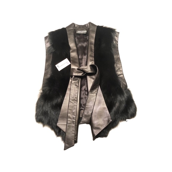 Balmain Jackets & Blazers - BALMAIN FOX FUR VEST